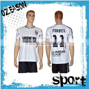 Short Sleeve Football Jersey With Collar, Football Jersey Factory thumbnail-4