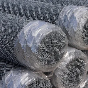 Galvanized Chain-link Fencing Chinese Factory Chain Link Mesh Wire Yard Fence Playground Tennis School Back Yard Fence Security Military Fence thumbnail-5