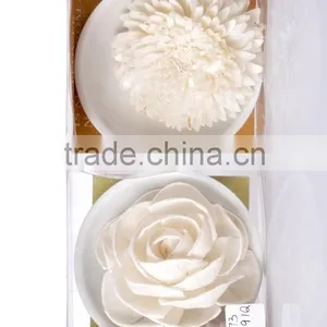 Scented Clay Rattan Stick Flower Reed Diffuser With 3 Pcs Candles thumbnail-5
