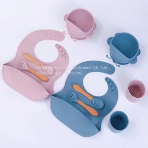 Factory Feeding Set Bee Shape Bowl Bib Spoon Fork Sets thumbnail-3
