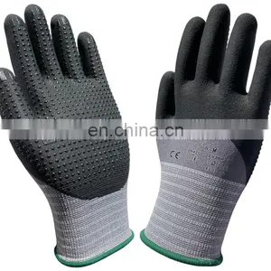 Black Nylon Liner Purple Foam Nitrile Coated Garden Glove For Women thumbnail-3