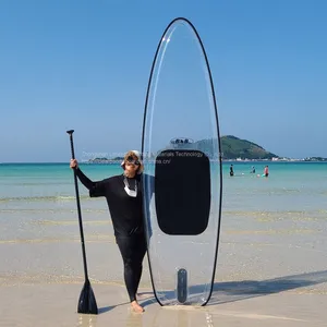 Crystal SUP, Crystal SUP Board, Crystal SUP Paddle Board, Crystal Paddle Board, Crystal Board, Clear Paddle Board, Transparent Paddle Board, Clear SUP, Transparent SUP, Glass Bottom Paddle Board, Clear Bottom SUP Board thumbnail-1