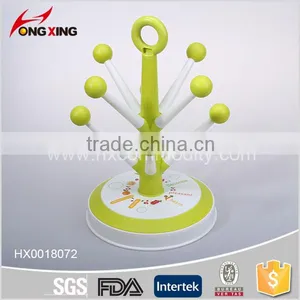 Natural Tree Design Plastic Cup Hanger Rack With 8 Cups Set thumbnail-2