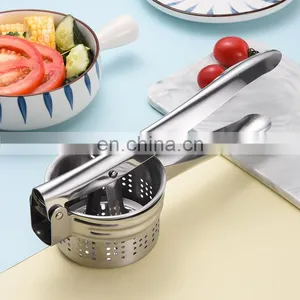 Fruit & Vegetable Tools Easy Use Stainless Steel Hand Press Potato Ricer Masher thumbnail-1