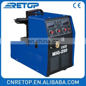 MIG-250I Igbt Inverter Mig Mag Welding Machinery MIG 350 Mig 250 Price List 15-20l/min 16-26.5v 40-250A 50/60HZ 8.4KVA 25kg Blue thumbnail-2