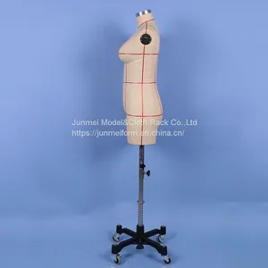 Wholesale White Color Fiberglass Made Tailor Mannequins Female Body Curvy Half-body Torso Dummy for Women's Lingerie thumbnail-3