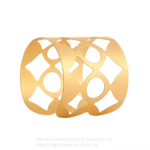 Amazon Best Selling Laser Cutting Round Napkin Holder Ring For Hotel & Restaurant Supplies Table Decoration thumbnail-5