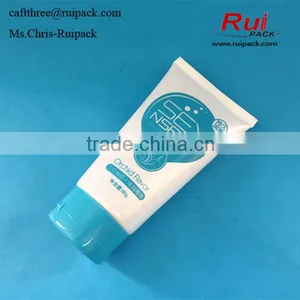 80g Cosmetic Tube With Flip Top Cap, White Printed Cosmetic Plastic Tube for Gel and Cream thumbnail-1