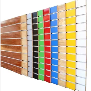 Wood MDF Board Slatwall Panel Slat Wall Plywood thumbnail-1