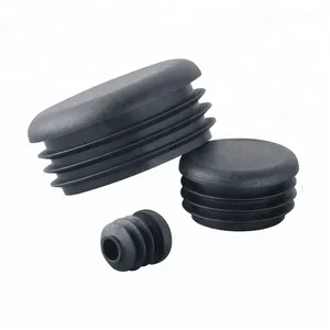 MOCAP LDPE 25mm 3/4 Inch Black Round Decorative Steel Tube Copper Pipe End Cap Plug RN