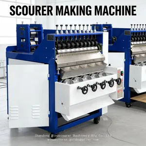 Automatic Spiral Steel Scrubber Making Machine High Output Stainless Steel Wire Ball Equipment thumbnail-1