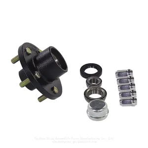 3500lb, 6‑Hole | Motorcycle Trailer, Farm Trailer Specific Chassis Wheel Hub Assembly, Spindle, Through Axle Assembly, Bearing, Solid Hollow Axle thumbnail-3