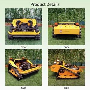 Remote Operated Self Propelled Cordless Crawler Grass Cutter Machine Rotary Blade 452cc Gasoline Engine-Loncin thumbnail-3