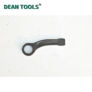 Bent Striking Box Wrench, 45# Steel, 32mm, 185mm Long,Extra Wide Striking Zone, Slogging Ring Spanner thumbnail-1