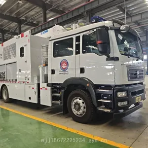 Sinotruk Sitrak Emergency Flood Prevention and Rescue Vehicle With High-flow Drainage and Integrated Luffing Jib Crane thumbnail-2