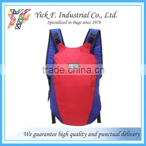 Nylon + 600D Polyester Casual Red & Blue Color Backpack thumbnail-1