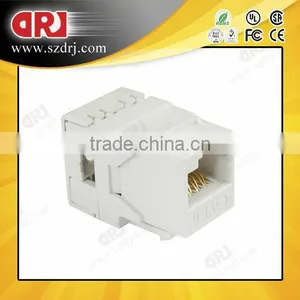 180 Degree White CAT6 RJ45 UTP Keystone Jack thumbnail-2