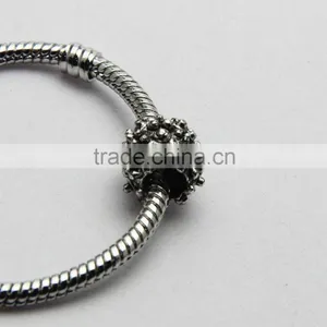 Popular Drum Shape Anti-silver Large Hole Metal Beads, Zinc Alloy Bracelets & Necklaces Beads Accessories thumbnail-2