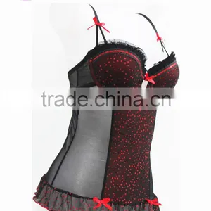 Red Dot Black Sexy Lace Mature Woman Lingerie,transparent Sexy Lingerie thumbnail-2