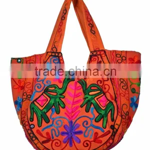 Short Handle Embroidered Banjara Bag thumbnail-1