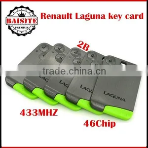 Factory Price!!!20pcs/lot Renault Laguna Card Key With High Quality Renault Laguna With 2 Button 433Mhz 10pcs/lot Free Dhl thumbnail-1