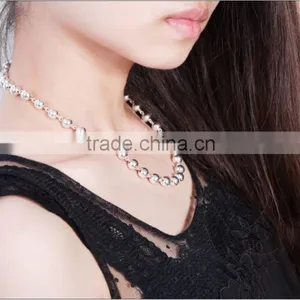Different Size Sterling Beads 925 Sterling Silver Neckalce in Stock thumbnail-4