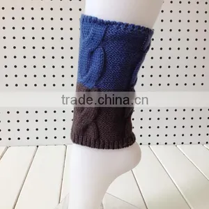 Trendy 2015 Winter Women Hand Knitted Boot Cuffs Cable Knit Leg Warmers thumbnail-5