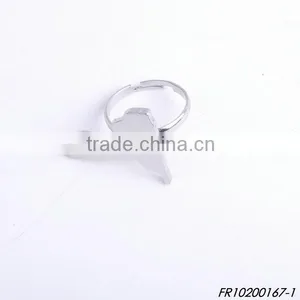 Shiny Gold and Shiny Silver Plating Adjustable Different States of Usa Map Rings thumbnail-2