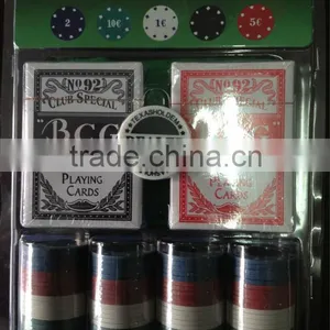 Poker Chips With Playing Card thumbnail-2