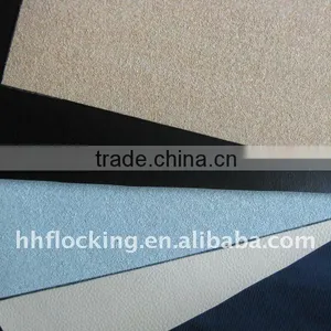Flock PU Synthetic Leather Use for Sofa thumbnail-1