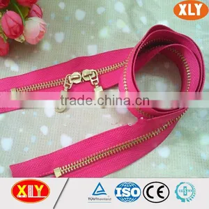 Two Way Open End Metal Zipper and Double Sliders Metal Zipper thumbnail-1