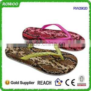 New Cheap Fancy Snake Printed Women Pvc Injection Flip Flop thumbnail-1