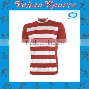 Two Colors Striped Practice Soccer Jersey With Sublimation Made thumbnail-3