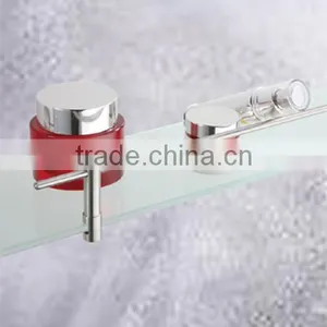 Brass Heavy Duty Toilet Accessories Bathroom Shelf Single Tier Bathroom Glass Shelf 6B0121 thumbnail-6