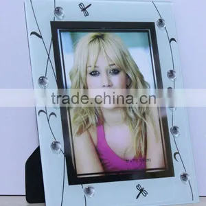 Glass Picture Frame With Diamond thumbnail-1