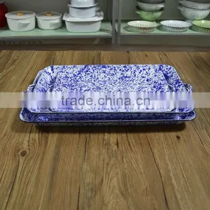 9092 Enamel Big Camping Baking Rectangle Tray thumbnail-6