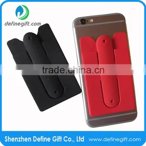 Customized OEM Eco-friendly 3M Silicone Smart Wallet With Stand thumbnail-4