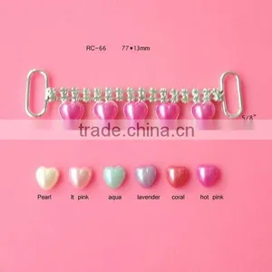 Stock Hot Selling Factory Price Colorful Pearl Rhinestone Connector for Headband/hairwear for Bikini (RC-66) thumbnail-1