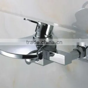 Wall-mounted Bathroom Circular Sector Waterfall Shower Faucet With Round Single Handle Q3005W thumbnail-1