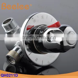DN15(G1/2) Brass Thermostatic Mixing Valve,Adjust the Mixing Water Temperature Thermostatic Mixer thumbnail-1