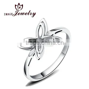 2016 Hot Sale Silver Jewelry 925 Sterling Silver Ring Flower Design thumbnail-1
