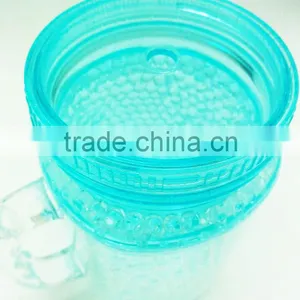 16oz as Double Wall Insulated Gel and Beads and Liquid Water Mason Jar Plastic and Freezer Mug With Straw and Handle thumbnail-4