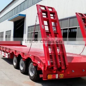 Best-selling 3 Axle 60ton Low Bed Truck Trailer thumbnail-1