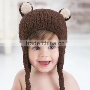 DB315-N Dave Bella Autumn Winter Baby Hat Caps Newborn Hat Baby Earflat Caps thumbnail-1