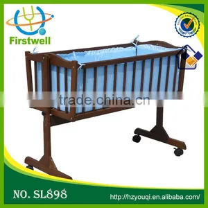 Wholesale China Cute Baby Cot Wood Crib thumbnail-2