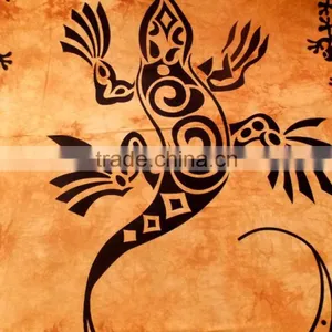 Indian Cotton Tapestry, Lizard Dorm Room, Full Size Bedsheets Golden Wall Decor Bedspread Picnic Blanket Wall Hanging Tapestries thumbnail-2
