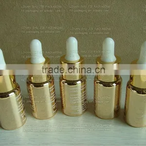 Shiny Gold 15ml Color Essential Oil Dropper Bottle thumbnail-1
