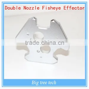 High Quality M3 Delta Kossel Double Nozzle Fisheye Effector Double Hole Bore Hammock 3MM All-Metal Aluminum Alloy thumbnail-1