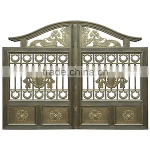 2015 Decorative Remote Control Luxury Wrought Iron Gates Garden Gate thumbnail-1