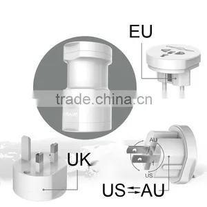Original USAMS Multi-function 4 in 1 UK EU US AU Standard 10A Travel Charger Adapter Universal Socket thumbnail-2